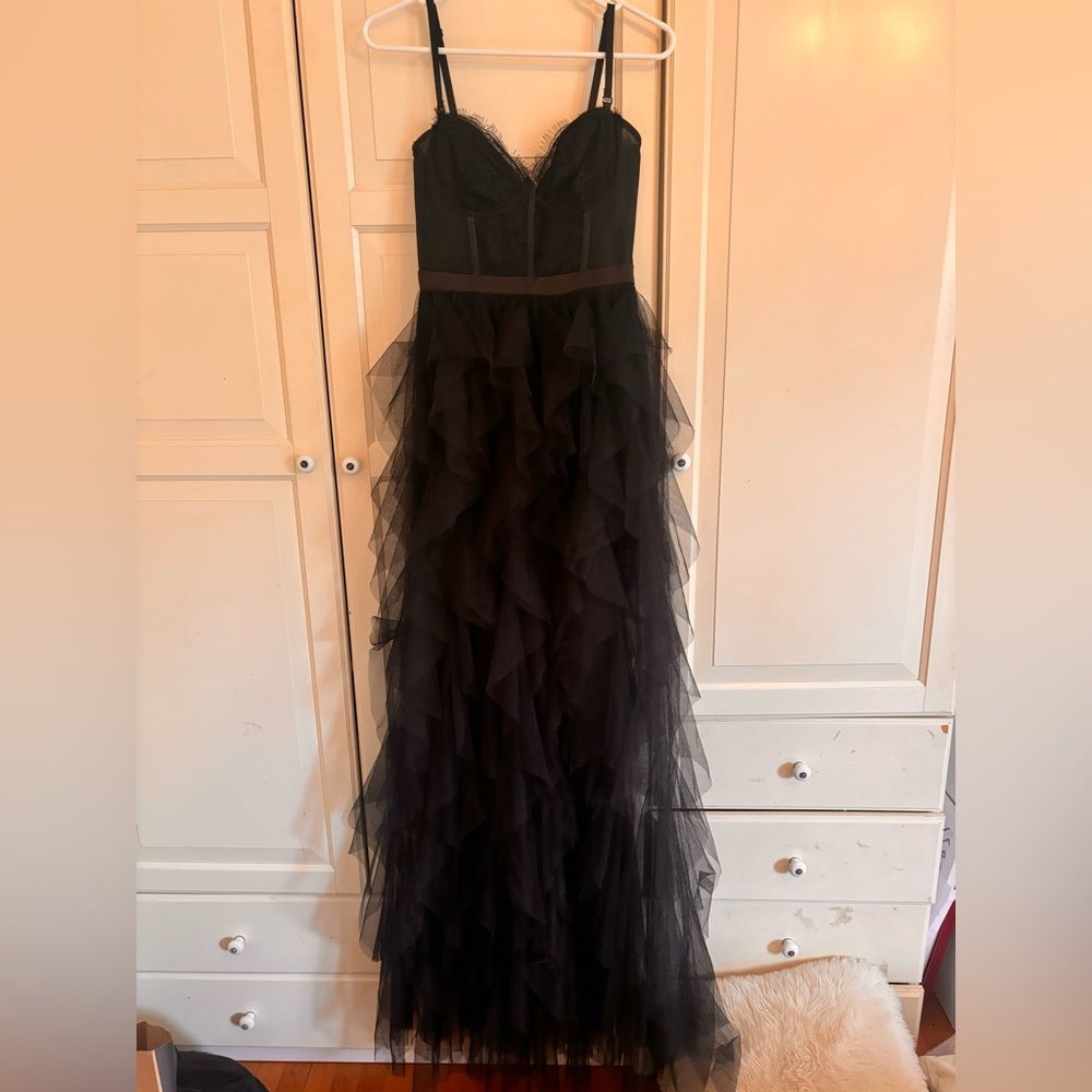 Black Tulle Maxi Dress